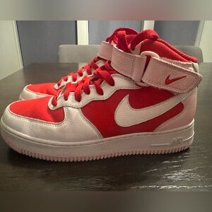 Nike Red and White Air Sneakers
